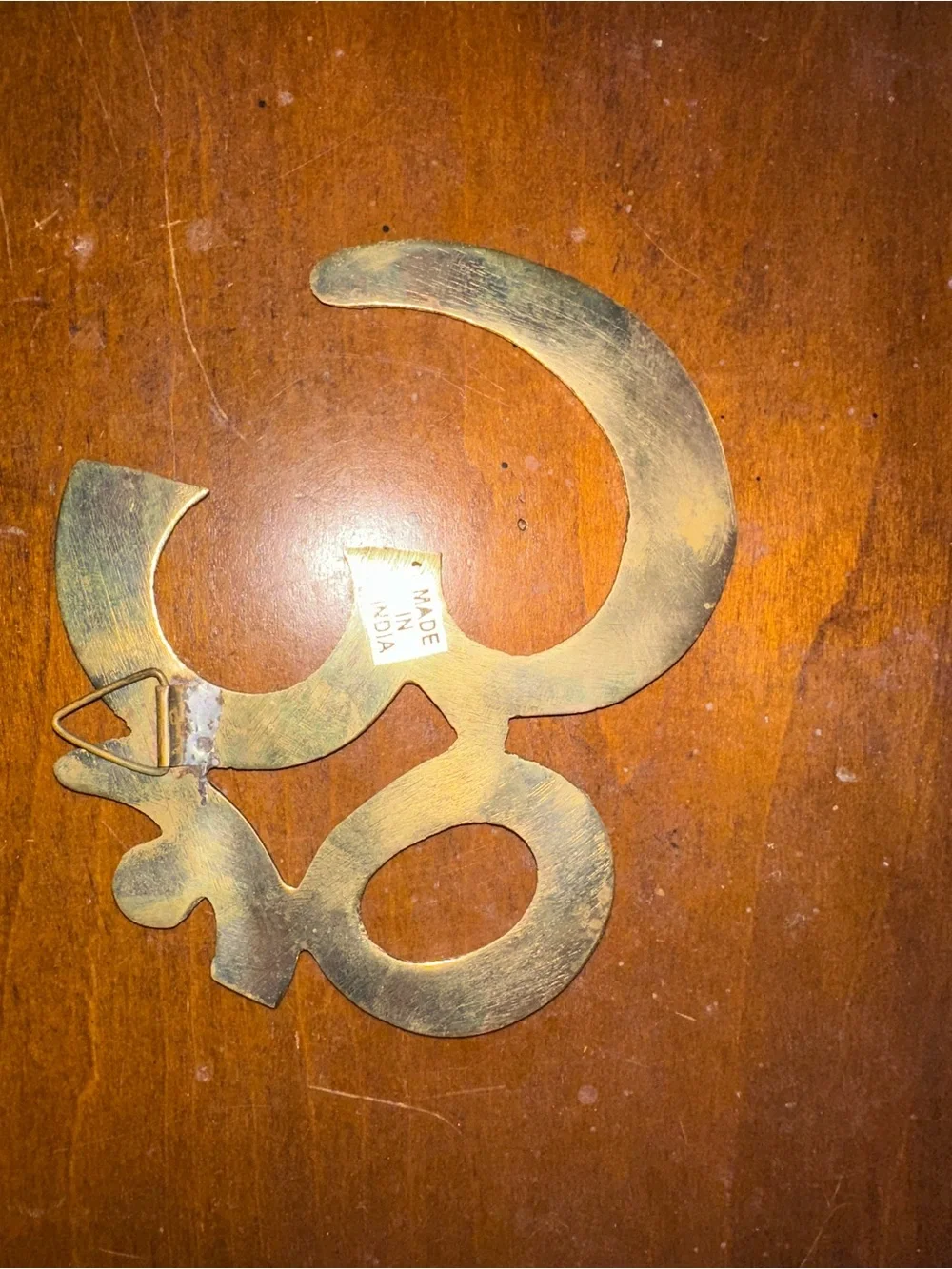 Solid Brass Om Wall Accent Home Wall Decor Sacred Om Brass Made in India